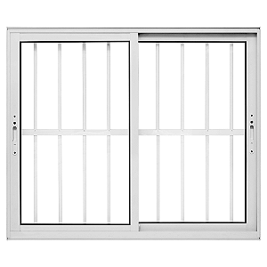Janela de Alumínio Linha Maxx 2 Folhas Moveis Grade - 120x120