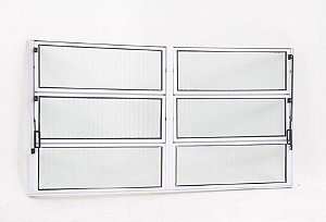 Basculante 2 seções em alumínio Classic branca - 60x150