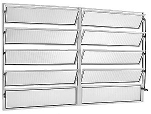 Basculante 2 seções em alumínio Classic branca - 100x120