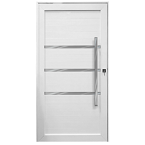 Porta pivotante com friso lambril maxx branco Esquerda - 210x120