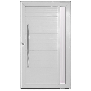 Porta pivotante maxx com visor lambril branco Direita - 230x100