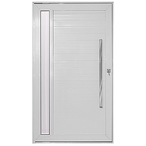 Porta pivotante com visor lambril branco Esquerda 230x110