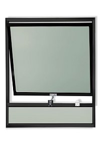 Janela Maxim ar de alumínio 01 seção classic preto - 50x50