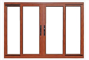 Janela de alumínio 04 folhas Madeiro Maxx - 100x160