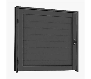 Porta Lambril Abrigo Alçapão Alumínio Preto - 60x60