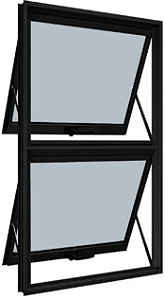 Maxim ar 2 seções em alumínio Premium Preto - 120x60