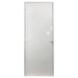 Porta De Alumínio Maxx Lambril Branco Direita - 210x85