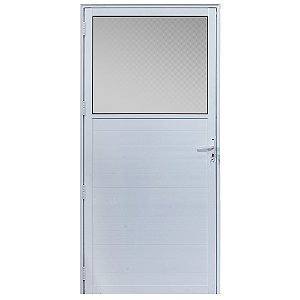Porta de alumínio c/vidro fixo lambril maxx Direita - 210x85
