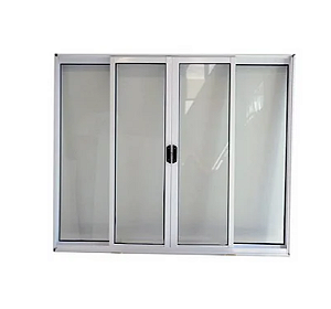 Janela de alumínio 04 folhas fit branca - 100x150