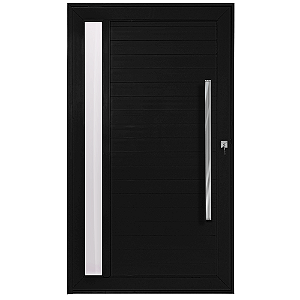 Porta pivotante com visor lambril maxx Preto Esquerda - 210x100