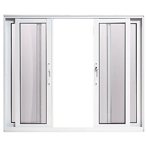 Janela de alumínio Linha Maxx 04 folhas Branca - 120x200