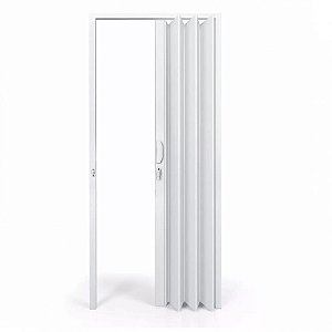 Porta Sanfonada Lisa PVC Branco - 210x80