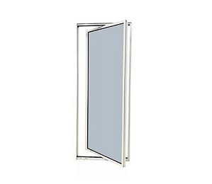 Janela Vitro Capelinha em Alumínio Branco Linha16 - 100X80