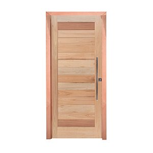 Porta Pivotante de Madeira Maciça Externa Esquerda - 210x100