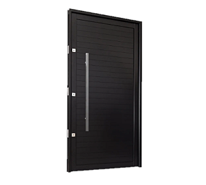 Porta Pivotante em Alumínio Premium Preto Direita - 220x120