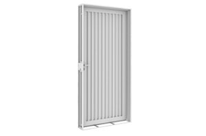 Porta Canaletada de Aço Galvanizado Branco Direita - 215x100