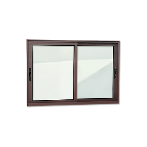 Janela de alumínio 02 Folhas Moveis Maxx Marrom Corten - 100x200