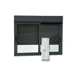Janela Persiana Integrada Automática Alumínio Maxx Preto - 100x120
