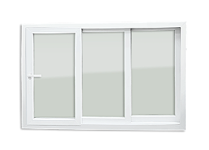 Janela PVC 3 Folhas Móveis Redução Acústica - 120X200