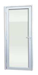 Porta de PVC Acústica com Vidro Temperado Direita - 216x90