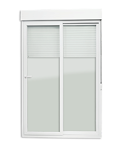 Porta de PVC Acústica com Persiana Integrada Cremona - 230X180