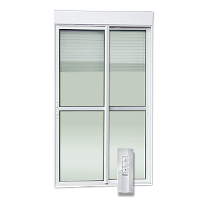 Porta Automatica Maxx com Persiana Integrada Branco - 220X120