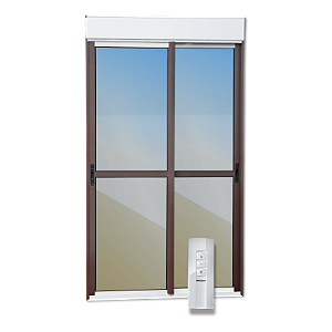 Porta Automatica Maxx com Persiana Integrada Marron Corten - 220X120
