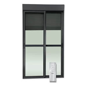 Porta Automatica Maxx com Persiana Integrada Preto - 220X180