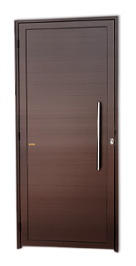 Porta Lambril Com Puxador Marrom Direita - 210x100