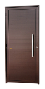 Porta Lambril Com Puxador Marrom Direita - 210x80