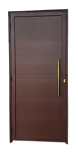 Porta Lambril Com Puxador Gold Marrom Direita - 210x80
