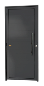 Porta Lambril Com Puxador Cinza Direita - 210x90
