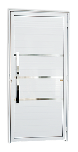 Porta Lambril Friso Evolution Com Puxador Branco Esquerda - 210x100