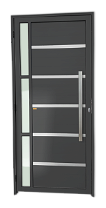 Porta Lambril Miraggio Com Puxador Cinza Direita - 210x100