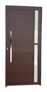 Porta Lambril Visione com Puxador Marrom Esquerda - 210x100