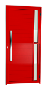 Porta Lambril Visione com Puxador Vermelha Esquerda - 210x90