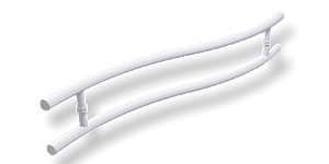 Puxador Sydney Branco - 80 cm