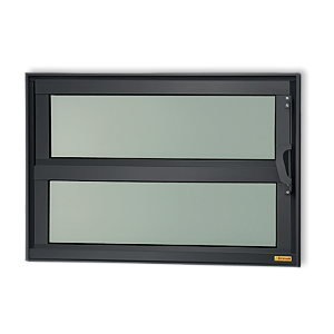 Vitro Basculante Maxx Vidro Mini Boreal Preto - 40x100