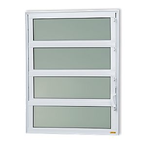 Vitro Basculante Maxx Vidro Mini Boreal  Branco - 80x120