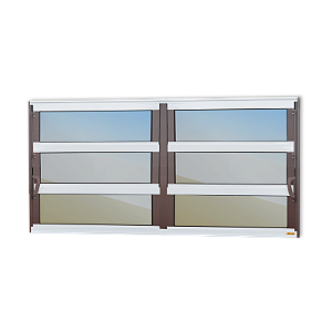 Vitro Basculante Alumínio Premium Marrom Corten - 60x150