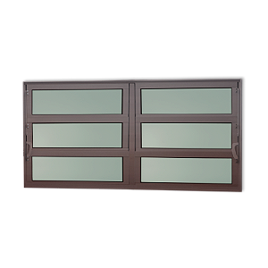 Vitro Basculante Maxx Vidro Mini Boreal Marrom Corten - 60x200