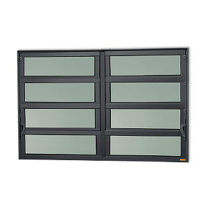 Vitro Basculante Maxx 2 Seções Preto - 80x120