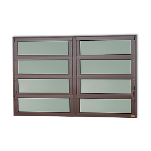 Vitro Basculante Maxx 2 Seções Marrom Corten - 80x200