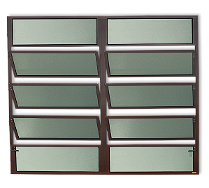 Vitro Basculante Alumínio Plus Marron Corten - 100x150