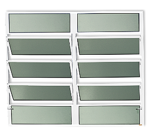 Vitro Basculante Alumínio Plus Branco - 100x200
