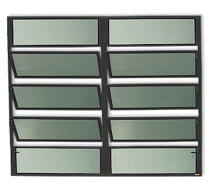 Vitro Basculante Alumínio Plus Preto - 100x200