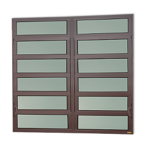 Vitro Basculante Alumínio Premium Marrom Corten - 120x240