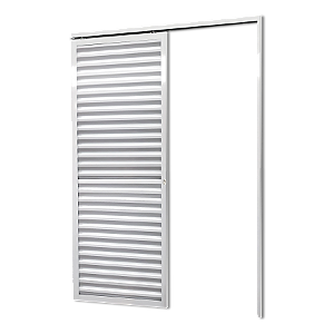 Porta De Correr Suspensa Veneziana Direita Branco - 210X70