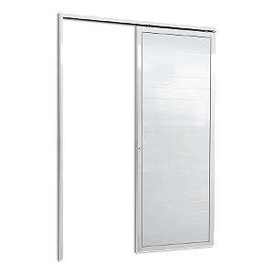 Porta De Correr Suspensa Lambril Esquerda Branco - 210X70