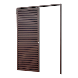 Porta De Correr Suspensa Veneziana Marrom - 210x70